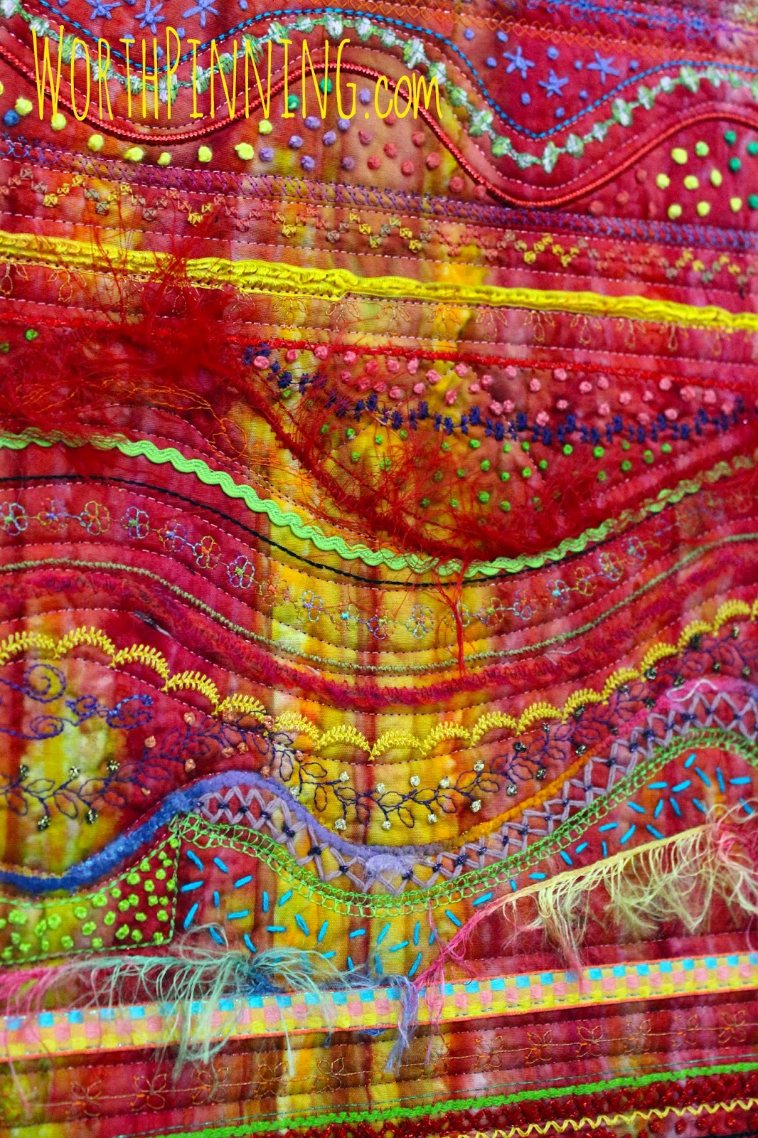 Worth Pinning Fiber Art Wall Hanging