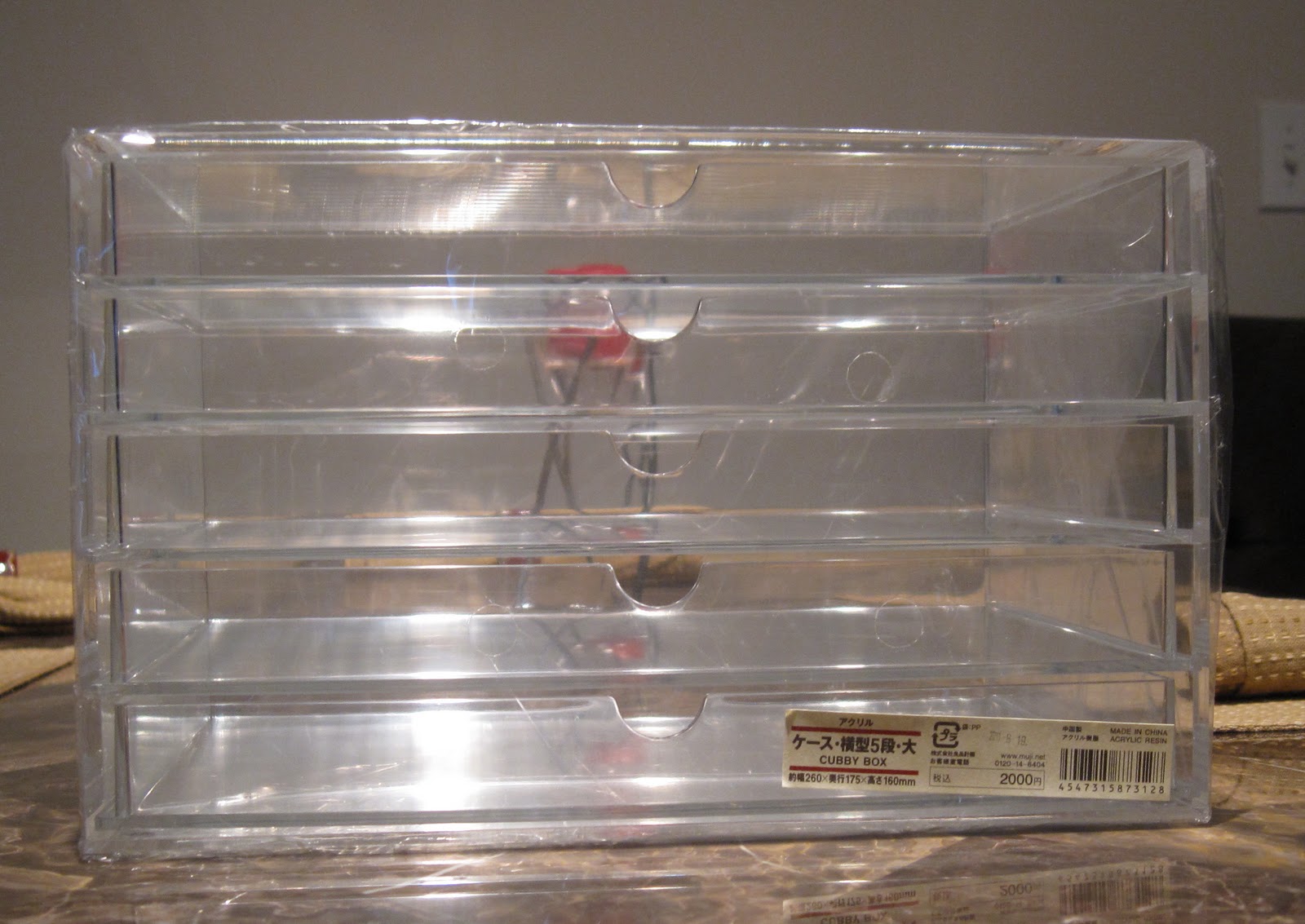 Fabulously Petite Reviewing Now Muji 5 Drawer Acrylic Case