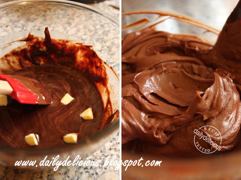 dailydelicious Chocolate fudge cake with whipped chocolate ganache