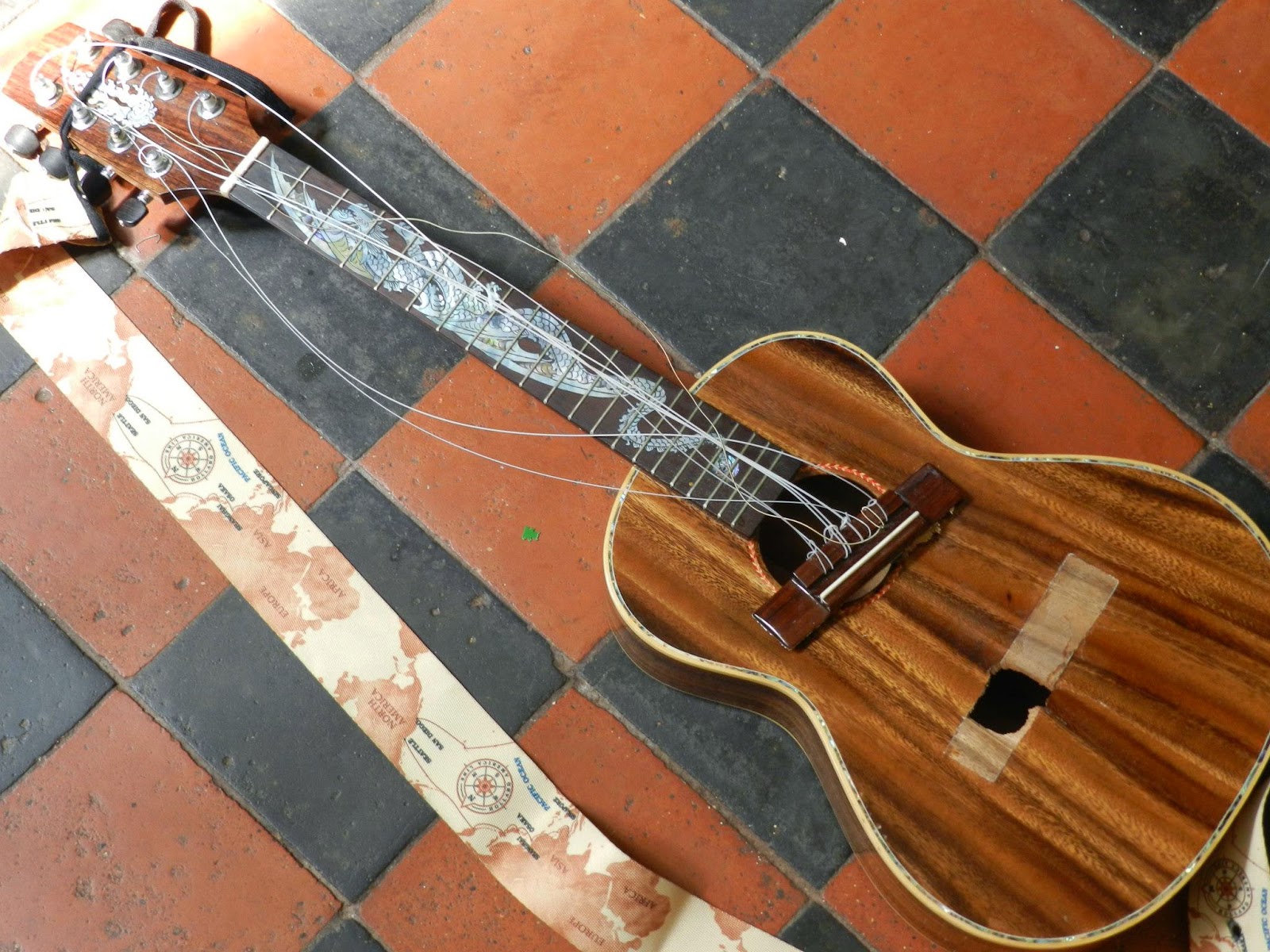 Life at the Seaside, Lancashire, England 8 STRING TENOR UKULELE BRIDGE