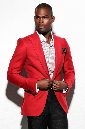 red sports jacket