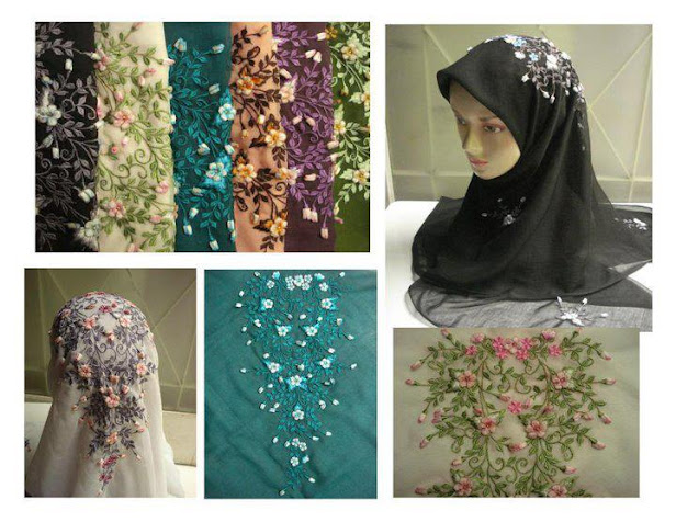 PRE-ORDER : TUDUNG SULAM MELATI RAMBAT - RM 55 each