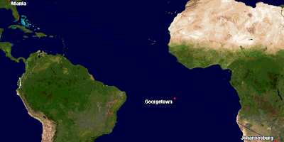 DL201 diversion to Ascension Island