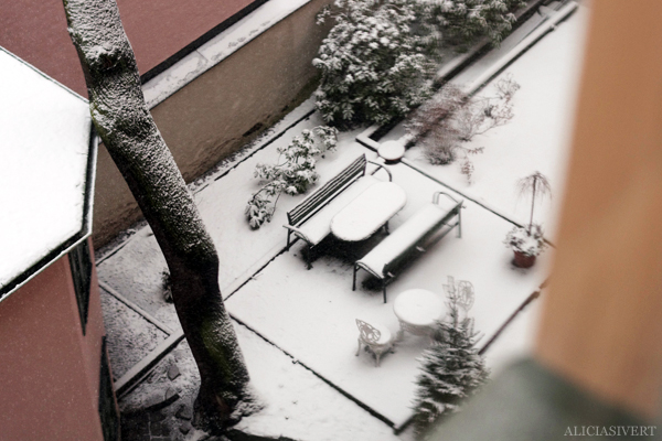 aliciasivert, alicia sivertsson, snö, snow, winter, vinter, innergård, yard