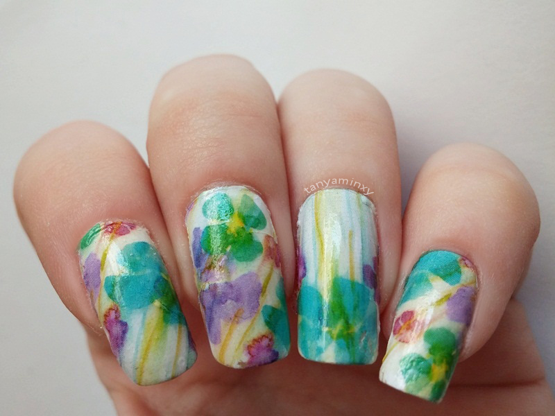 BPS Floral Flowers Water Decals Nails Nail Art Design Manicure