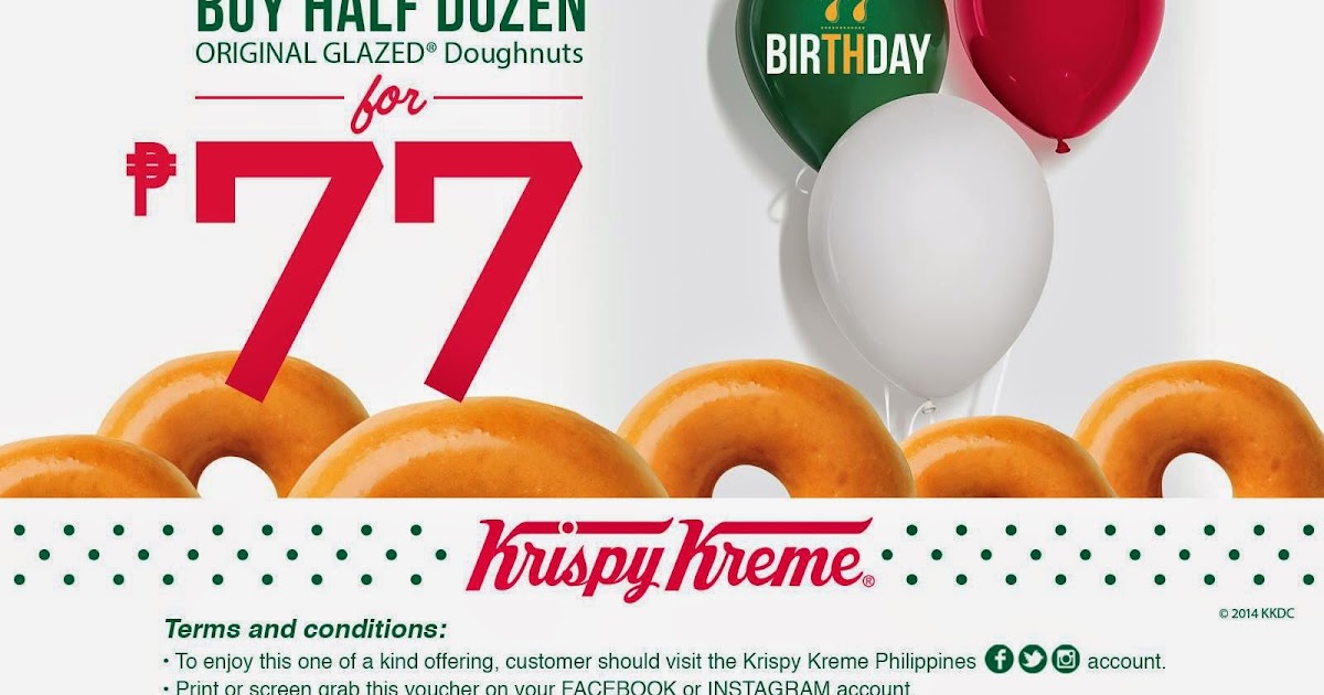 Krispy Kreme's 77th Birthday Offer Food, Travel and Whatevs