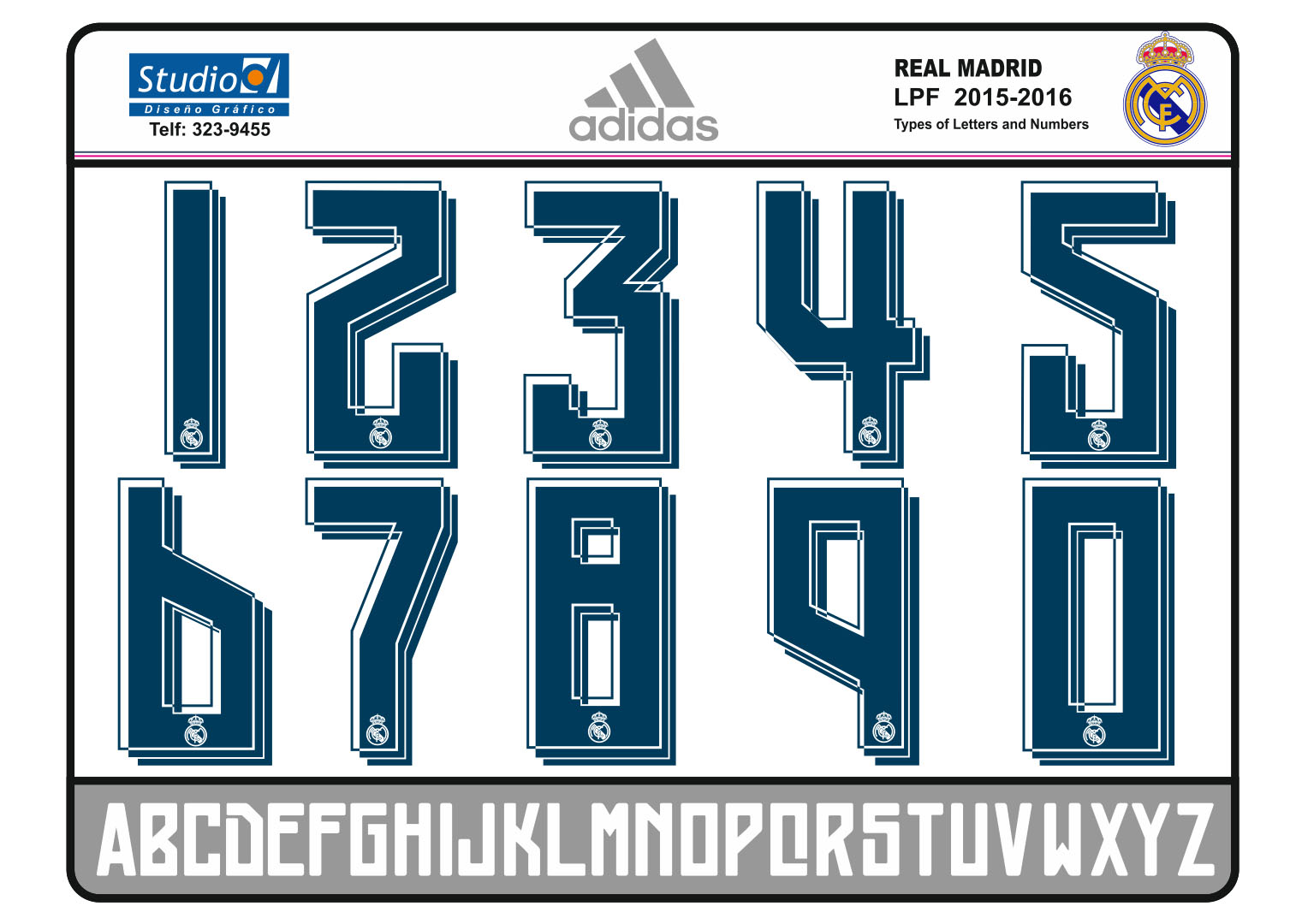 Numeros y Letras Deportivas Tipografía y Números Deportivos de Clubes