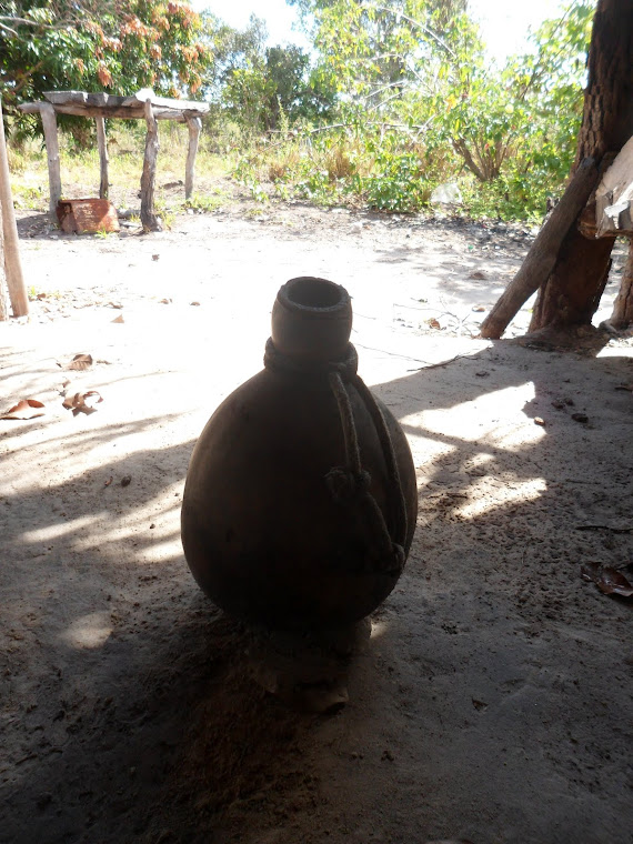 Cabaça para erecolher agua, instrumento típico da nossa região