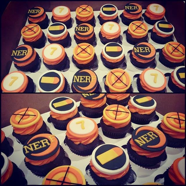 Swirls Cupcakes! NERF theme Cupcakes by Swirls