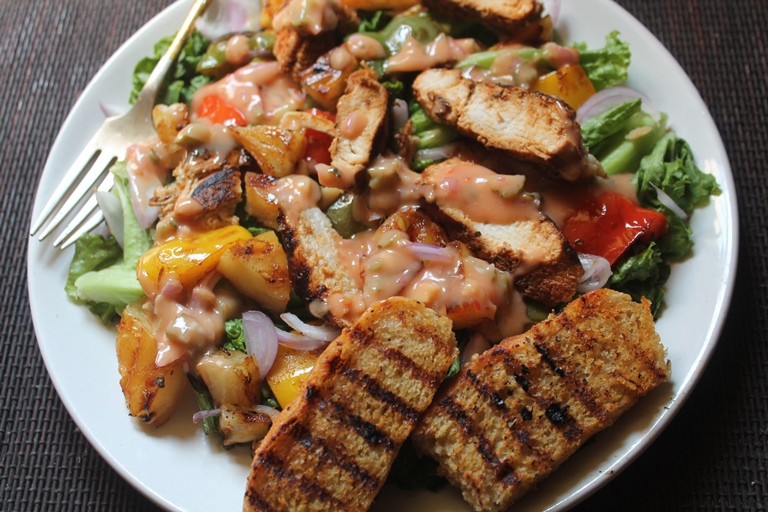 Spicy Grilled Chicken Salad Recipe Chicken Salad with Thousand Island
