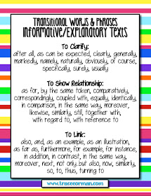 Transitions for Informative/Explanatory Anchor Chart www.traceeorman.com