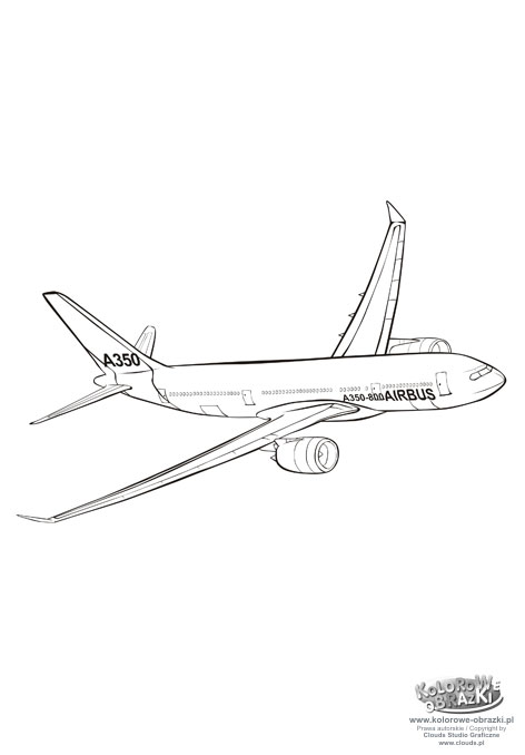 Boeing 777 Plane Coloring Pages