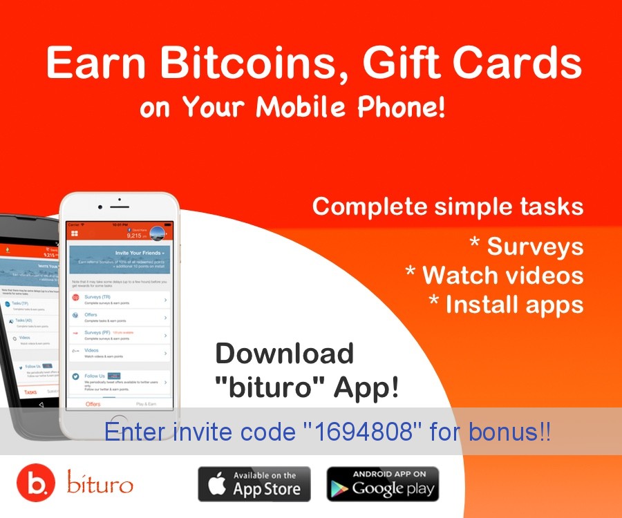 bituro - Rewards & Bitcoins