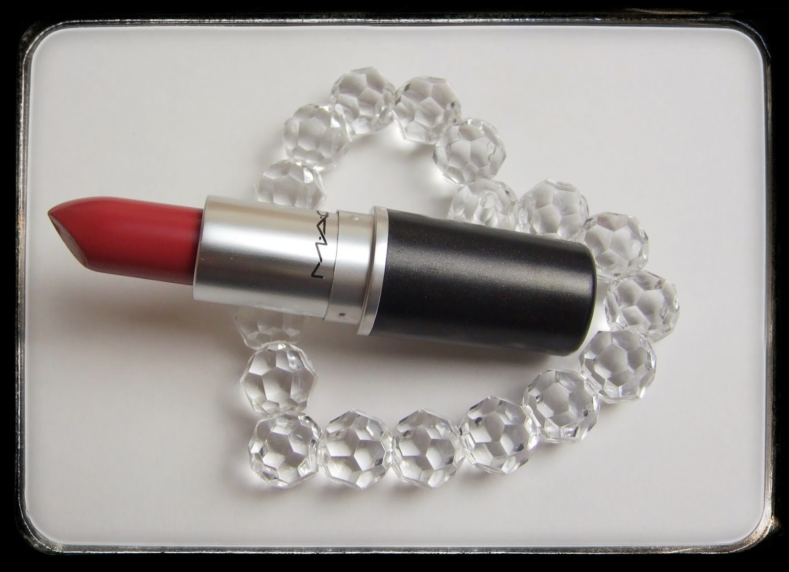 mac craving lipstick swatch on lips review beauty blog