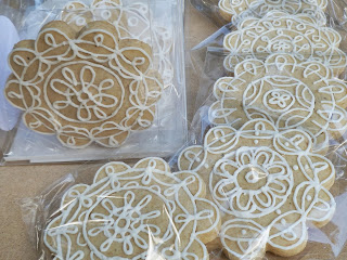 individually wrapped decorated lemon-rosemary tea biscuits cookies