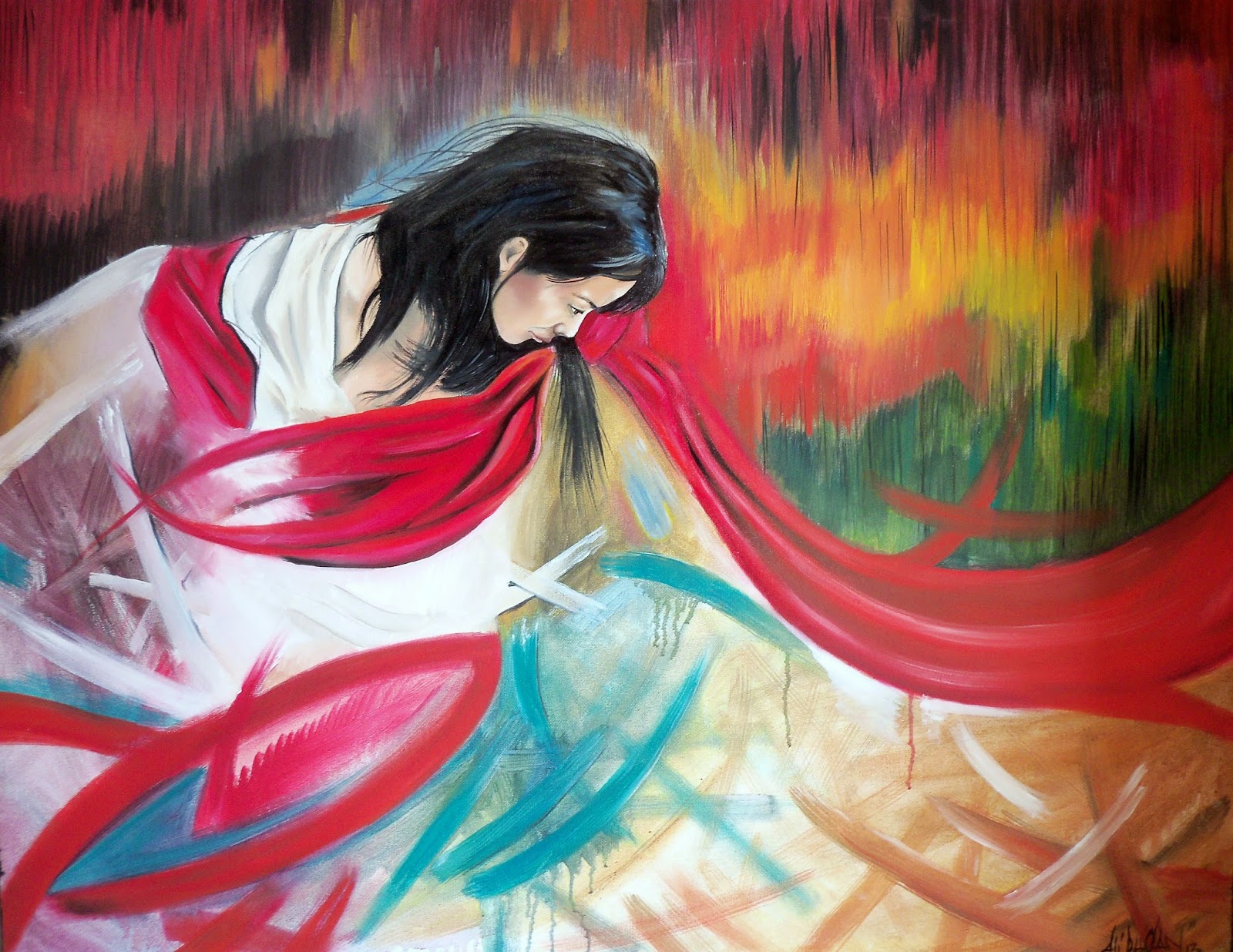 Balerin Mina Bayrami Figuratif Yagli Boya Tablo