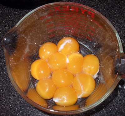 Ten egg yolks.