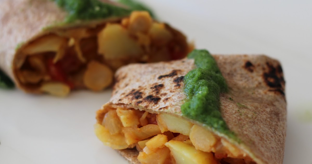 Lexi's Kitchen INDIAN STYLE BURRITOS WITH GREEN CHUTNEY