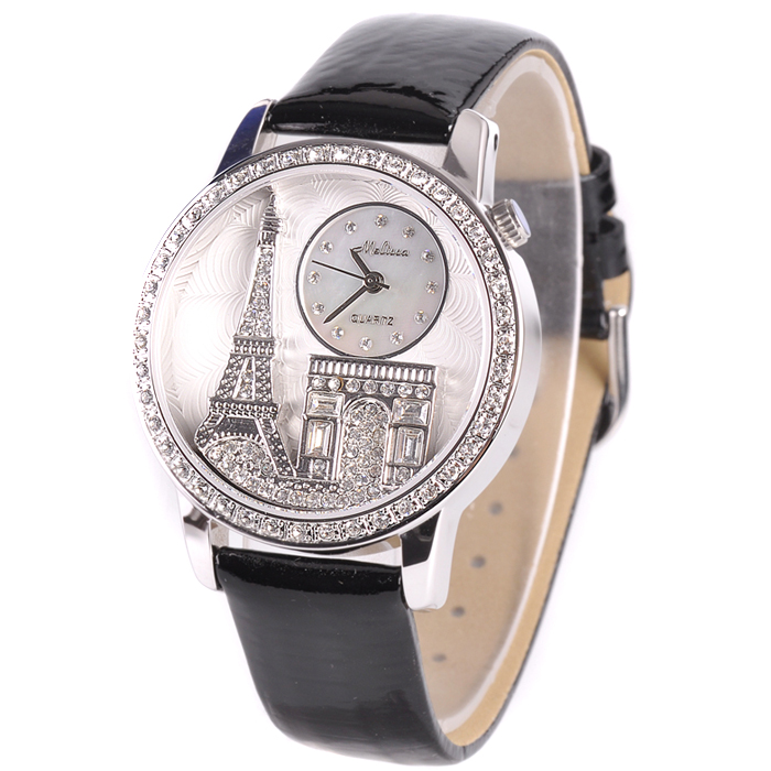 Luxury Watches Eiffel Tower Ladies Crystal Luxury Watch