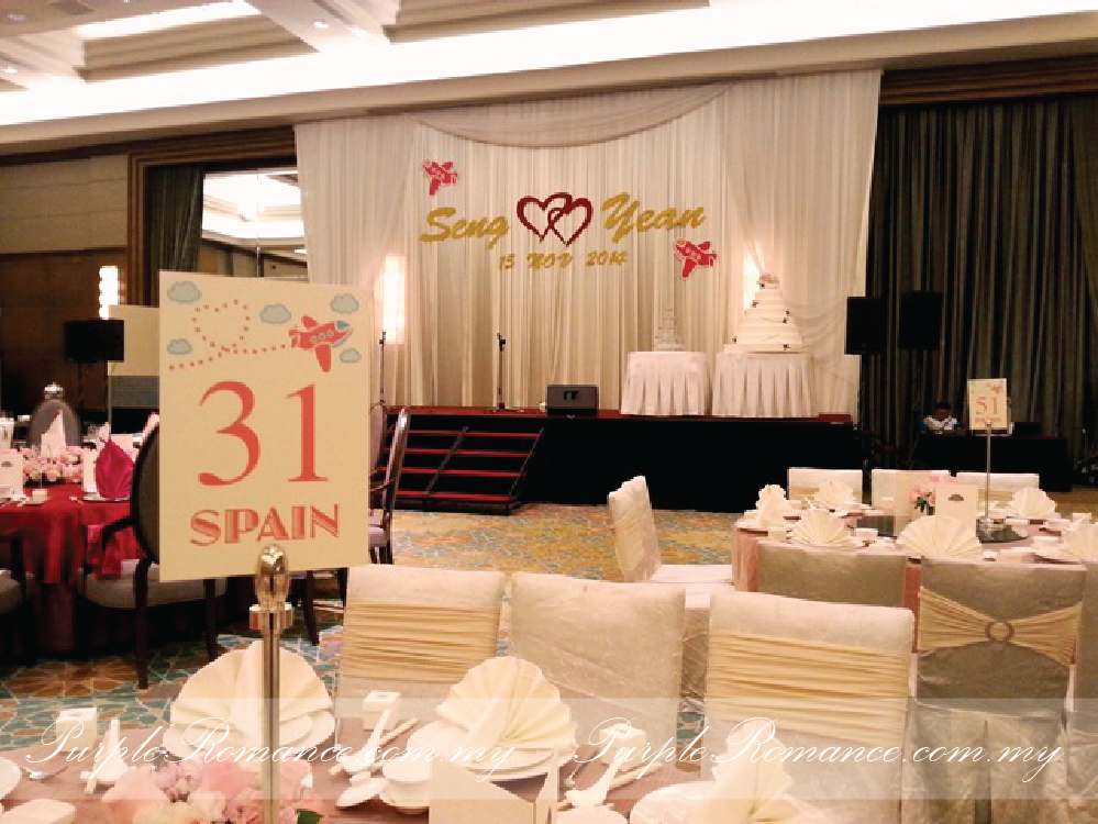 Stage Decoration, Table Number With Country Names