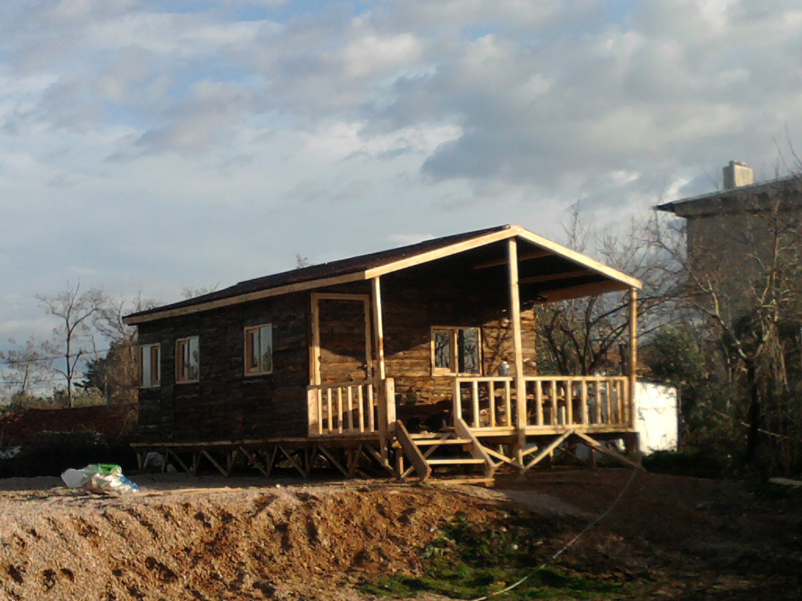 Ahşap ev bandırma ilçesine kurulan 36 m2 tomruk ev