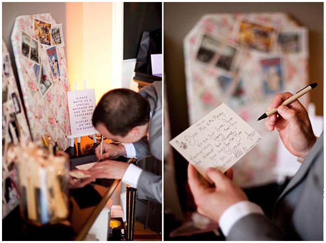 The idea behind this nontraditional wedding guest book is to have friends