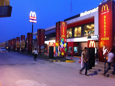 Noida McDonald's Party Area on the Upper Deck and Dessert Kiosk Noida McDonald's Party Area on the Upper Deck and Dessert Kiosk