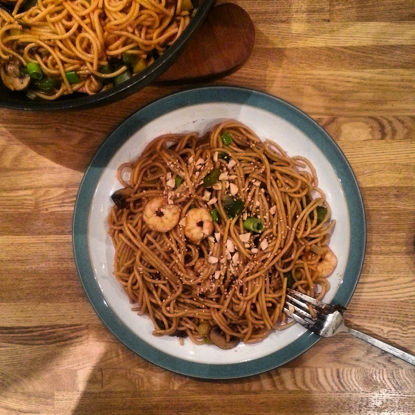 Cooking 101 Ginger & Shrimp Noodles In Oyster Sauce