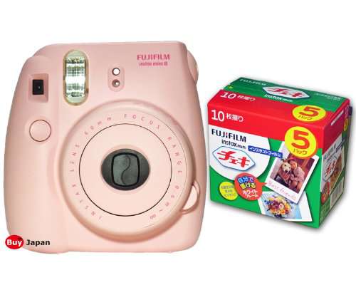 New Model Fuji Instax 8 Color Pink Fujifilm Instax Mini 8 Instant Camera + 50 Films