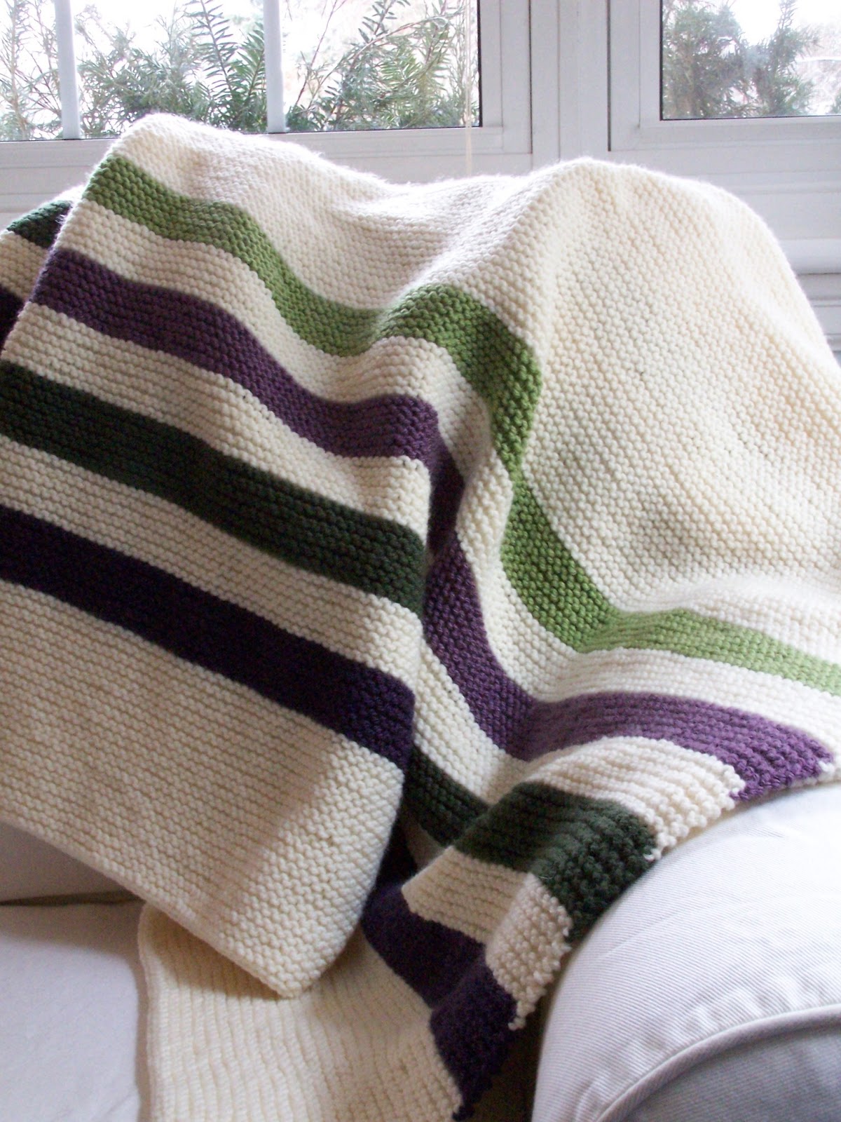 Delorme Designs PURL BEE HUDSON'S BAY CRIB BLANKET