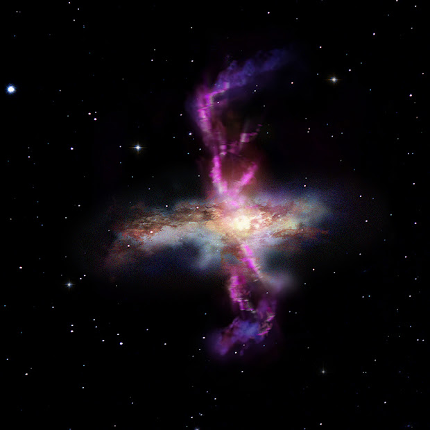 Artist's view of an Ultra-Luminous InfraRed Galaxy (ULIRG)