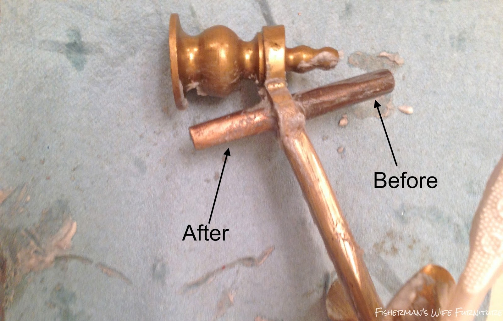 Fisherman's Wife Furniture Polishing Brass Tutorial
