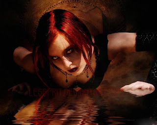 Red Hair Gothic Girl Dark Gothic Wallpaper
