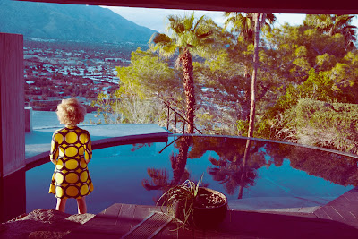 top fashion photographers new york city, model in yellow 60's dress