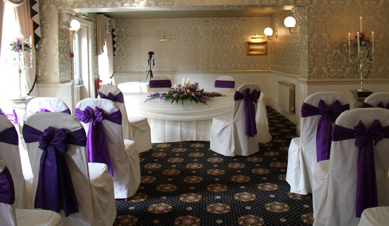 Flower Design Events Elegant Vintage Purple Wedding at Bartle Hall 