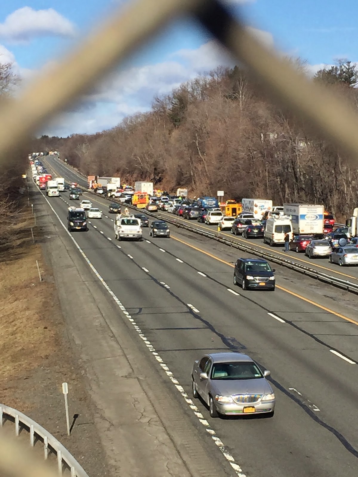 New York Buff Media NYS Thruway Shut Down For Hours After Fuel Spill