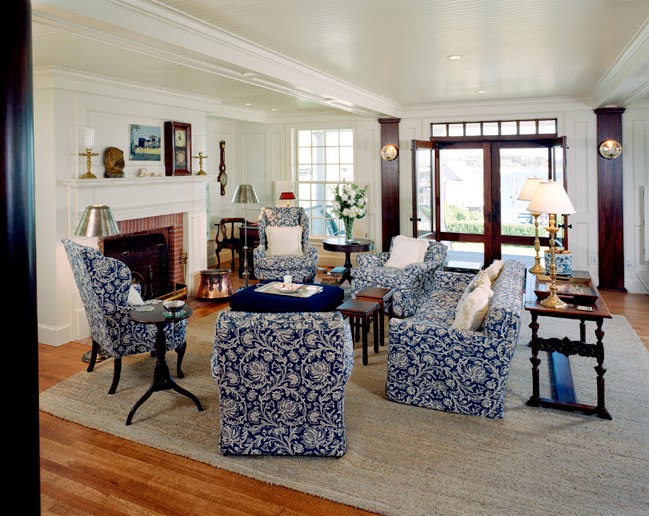 Hogares Frescos: Diseño de Interiores en Azul y Blanco