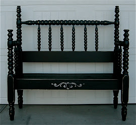 Black Distressed Bench (SOLD)