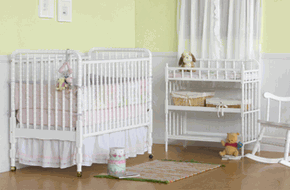 White Spindle Crib