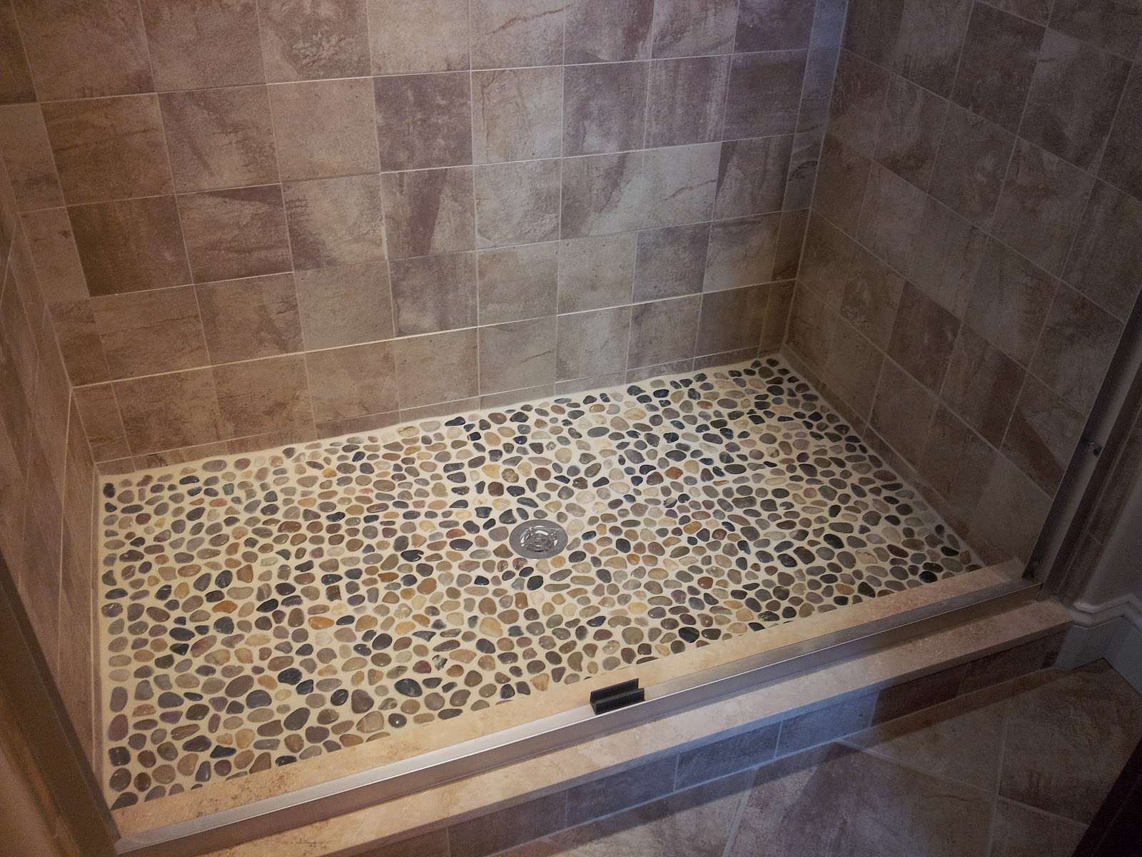 bathroom shower glass Floor Installation Photos