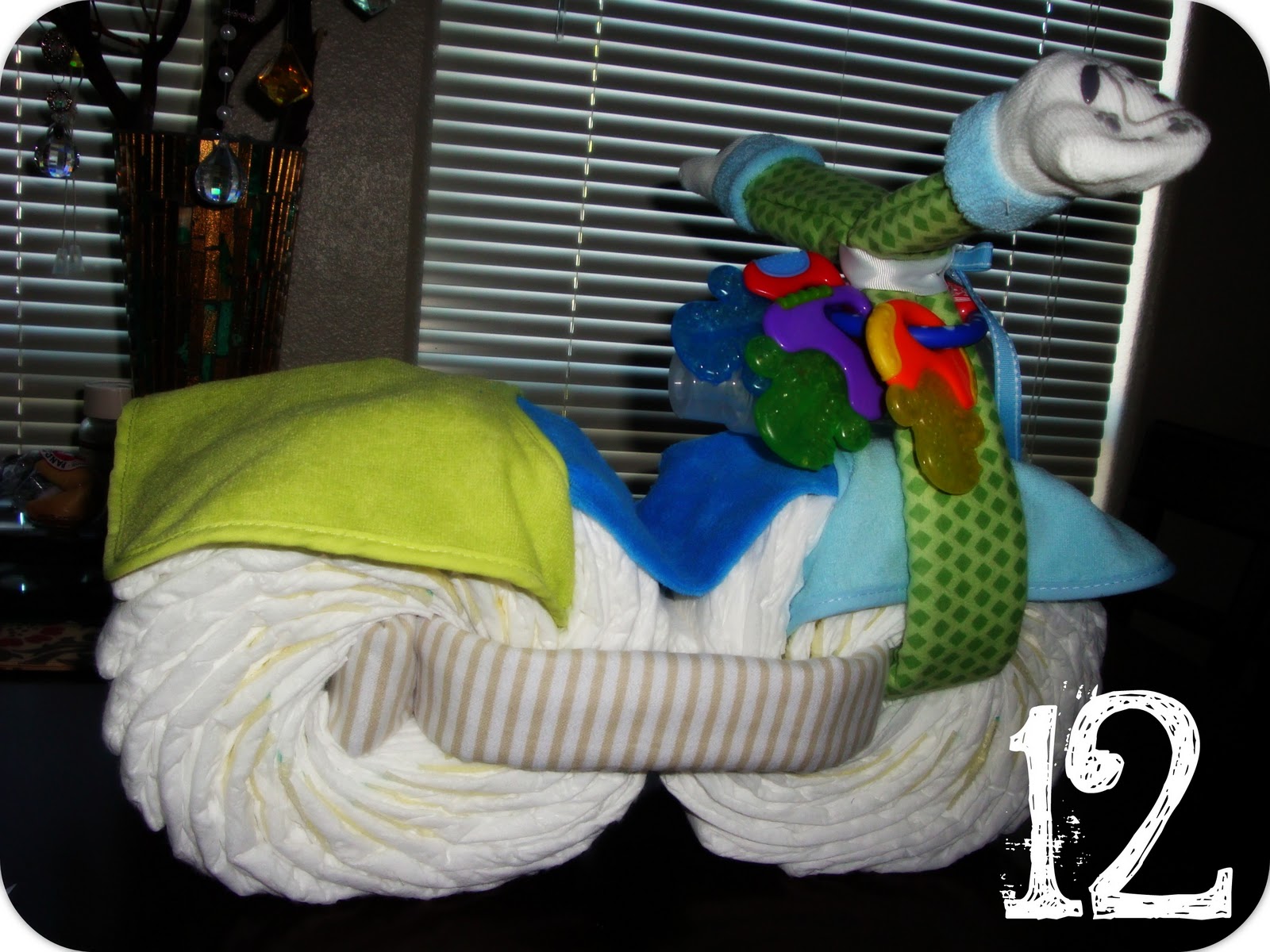 The Kurtz Corner Motorcycle Diaper Cake...Vroom!