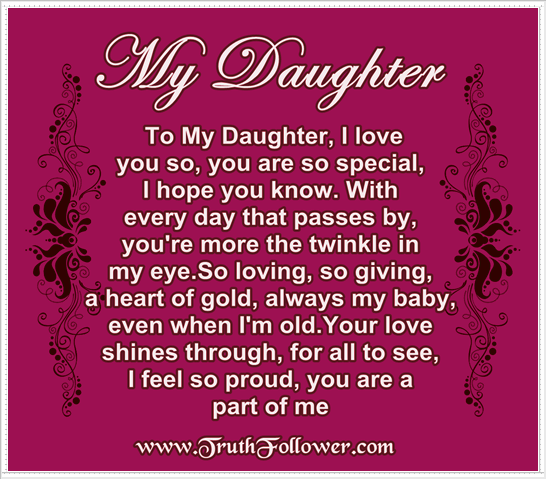 My Daughter To My Daughter