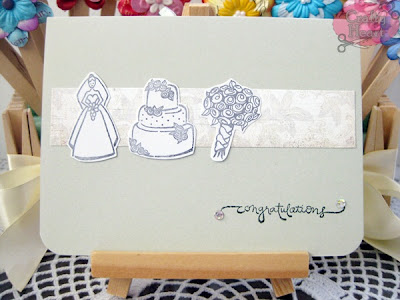 Handmade Card - Wedding Series - Grey