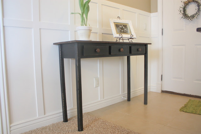Country Girl Home Entry Table 2 Black Distressed Tutorial