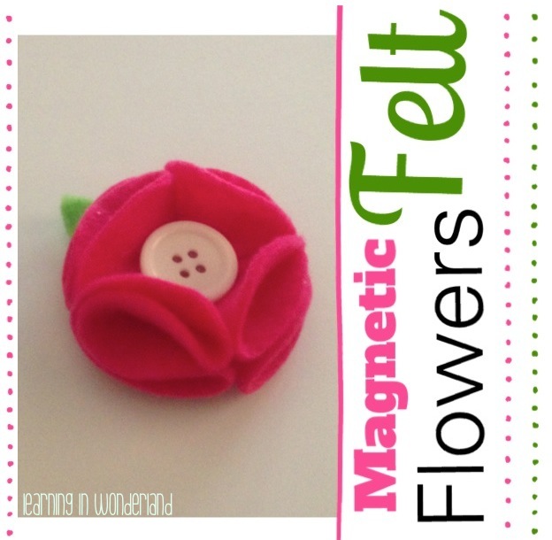 Felt Flowers Learning In Wonderland