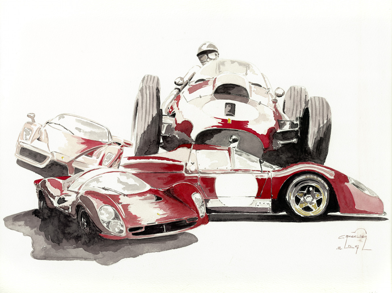 Motorsport Canvas Art Vintage Art Canvas collection