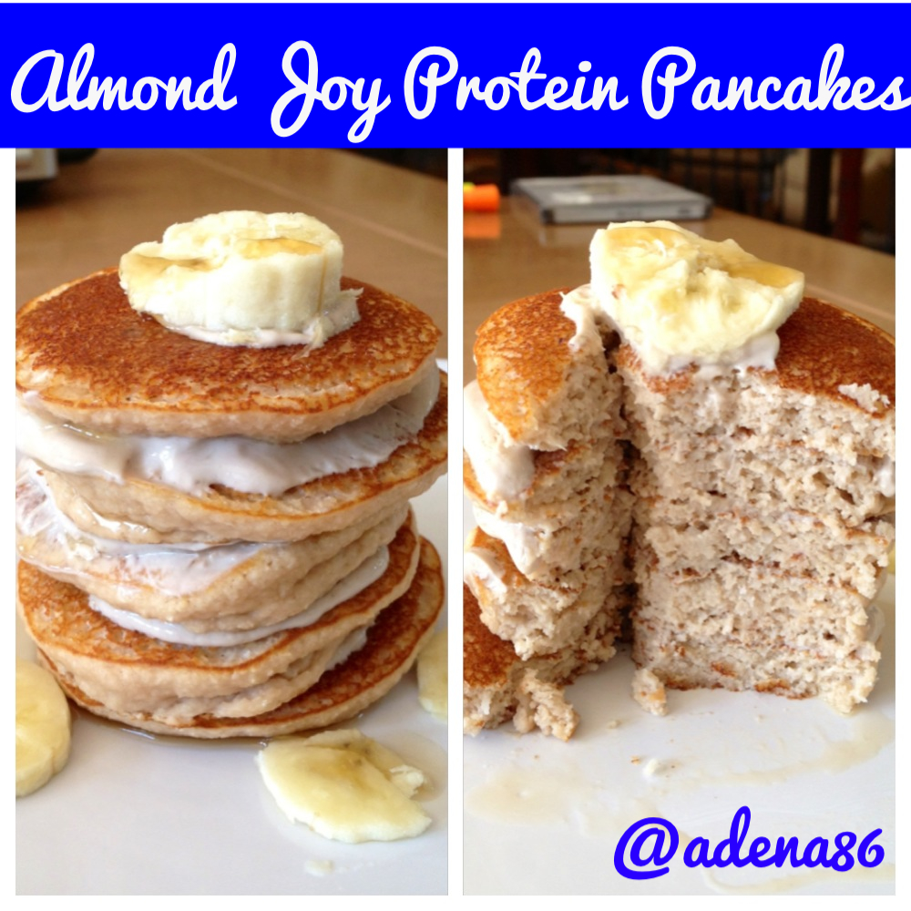 Pretty Little Feast Almond Joy Protein Pancakes