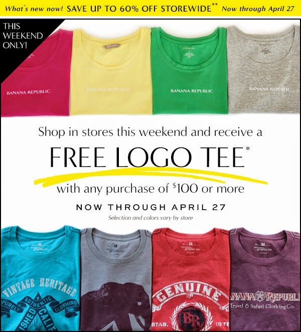 Banana Republic Factory Store Free Logo Tee with Purchase Your