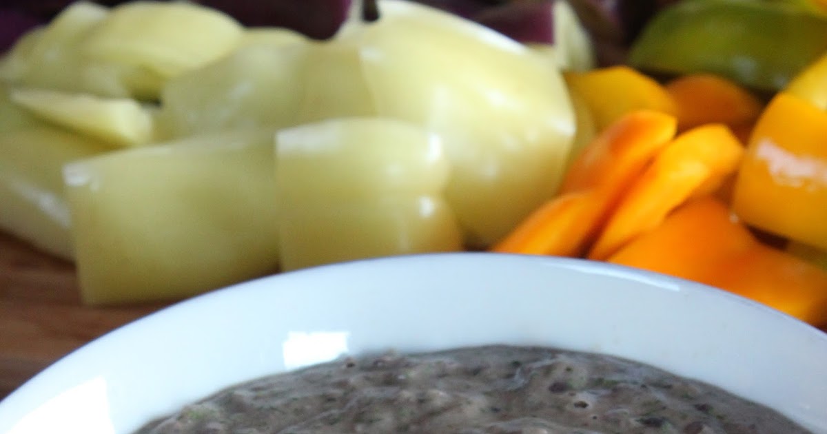 Black bean dip with dill {vegan}