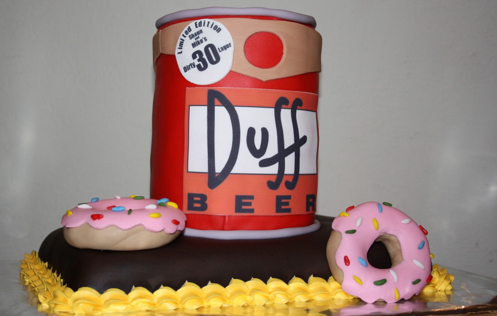 Jacqueline's Sweet Shop Simpson's Duff Beer Can Cake